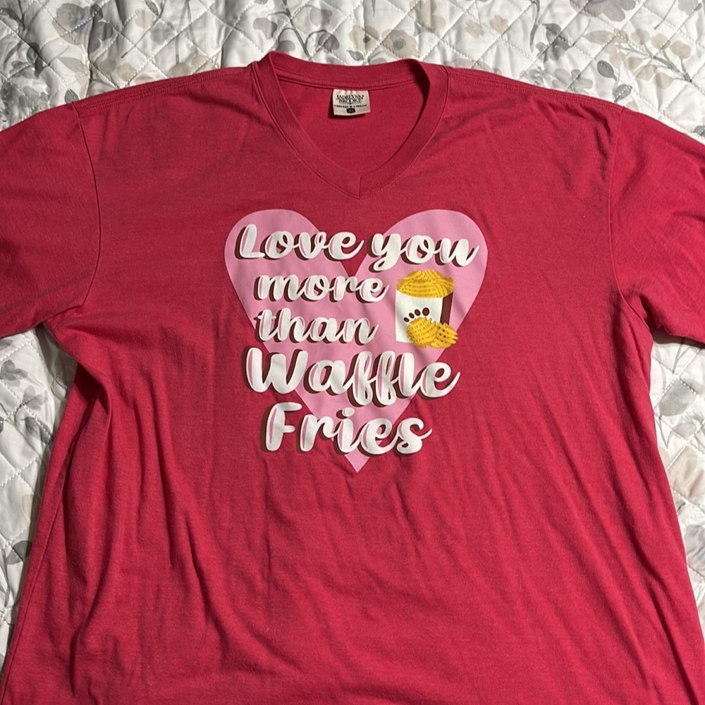 Nice Jadelynn Brooke Waffle Fries tshirt XL